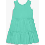 Kids cross-back tiered tank dress