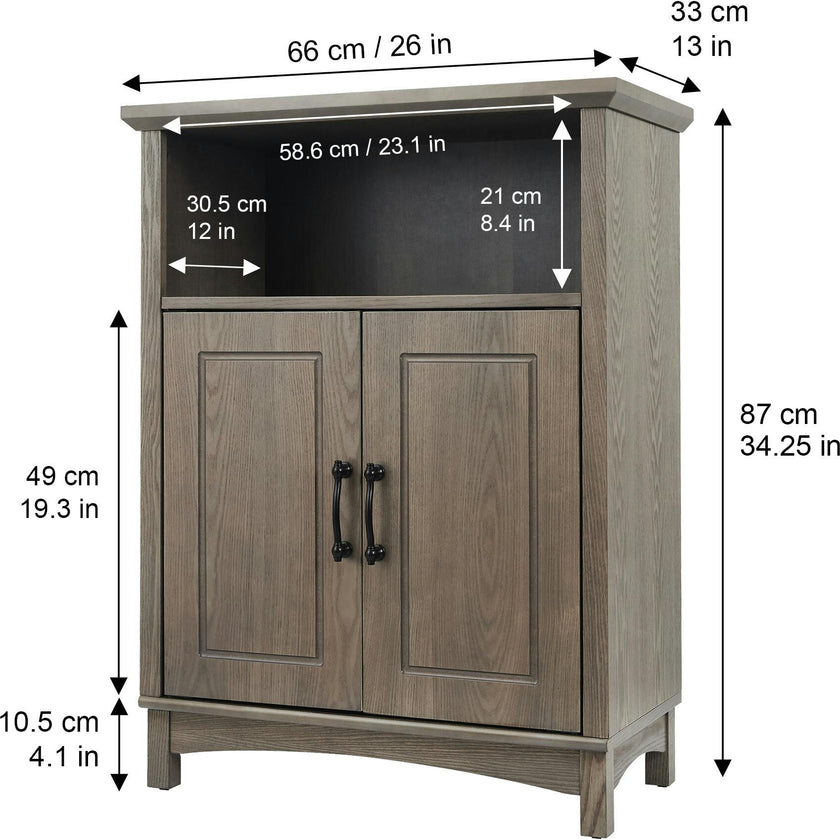 Russell Modern Farmhouse Wooden Floor Storage Cabinet for Bathrooms