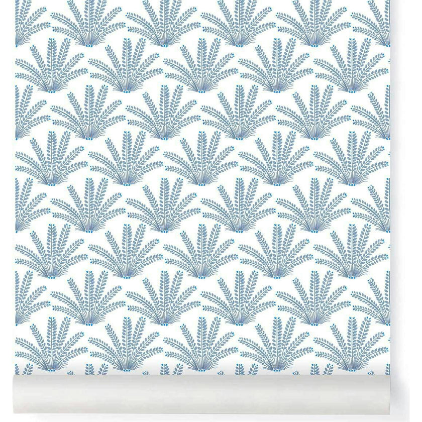 Papier peint MARACAS coloris Bleu compostelle