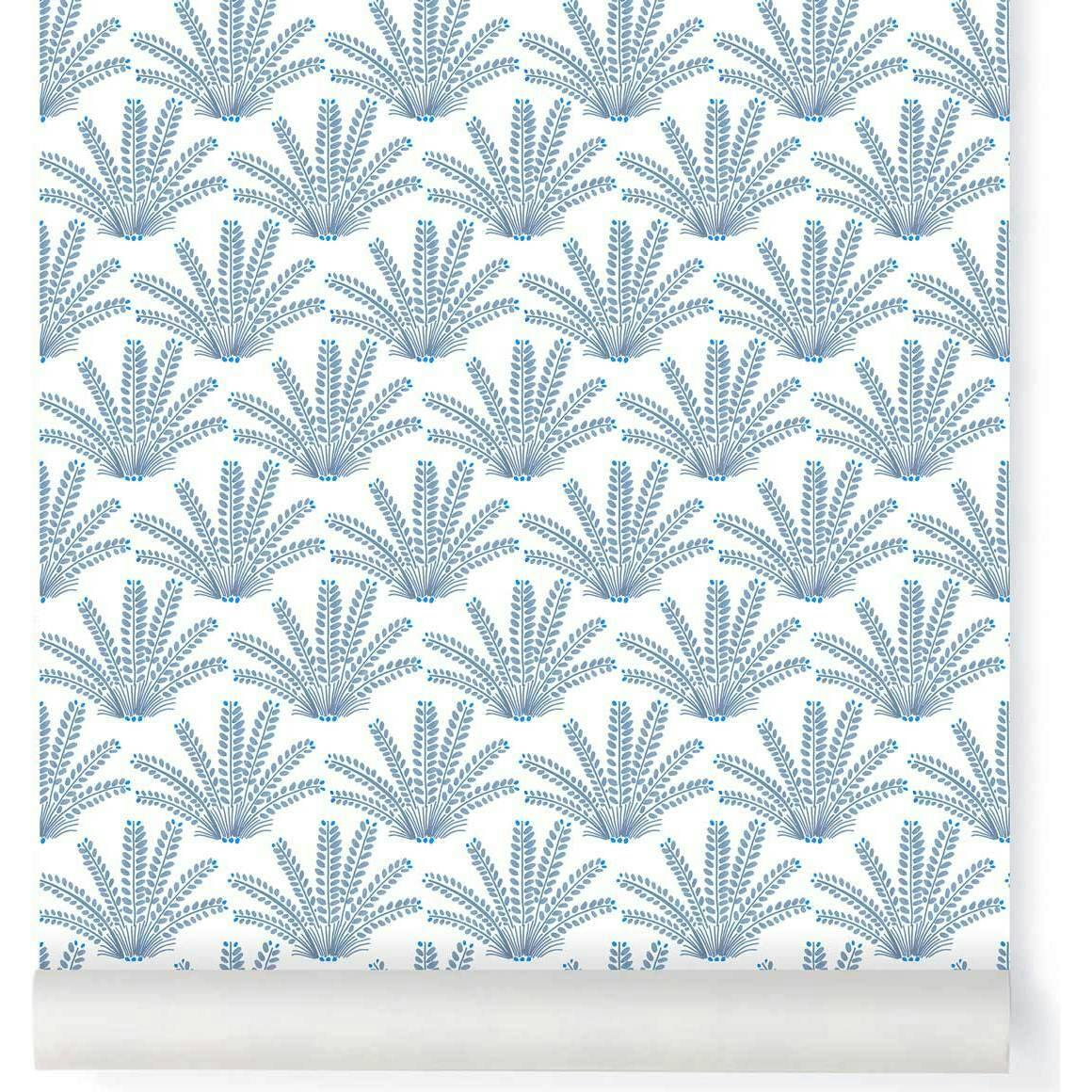 Papier peint MARACAS coloris Bleu compostelle