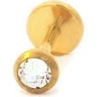 Classic Bezel Crystal Titanium Flat Back Stud Earring