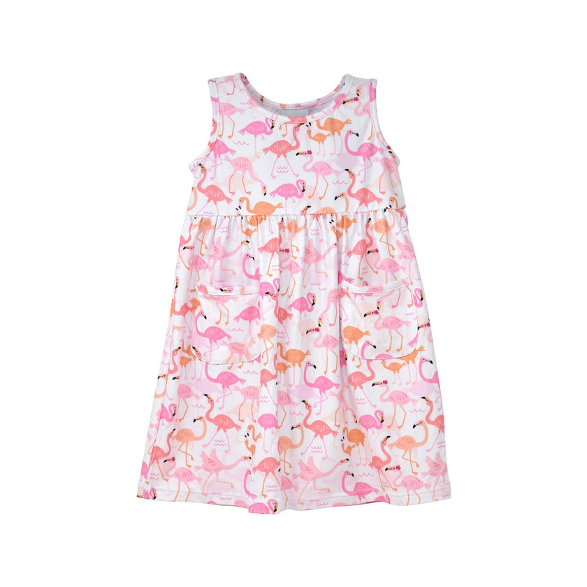 UPF 50+ Dahlia Sleeveless Tee Dress w/ Pockets