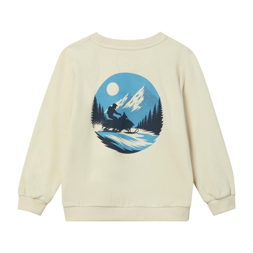 JESTER Cream Skidoo Back Print Sweatshirt