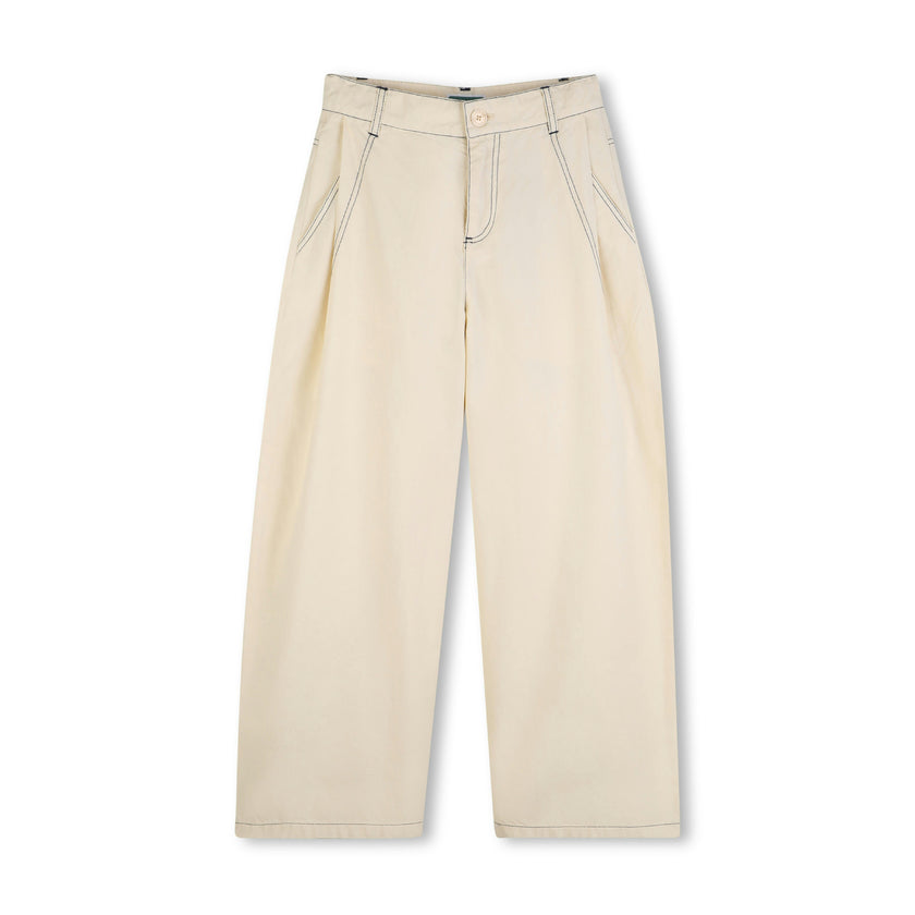 Beige Wide-Leg Kenzo Pants