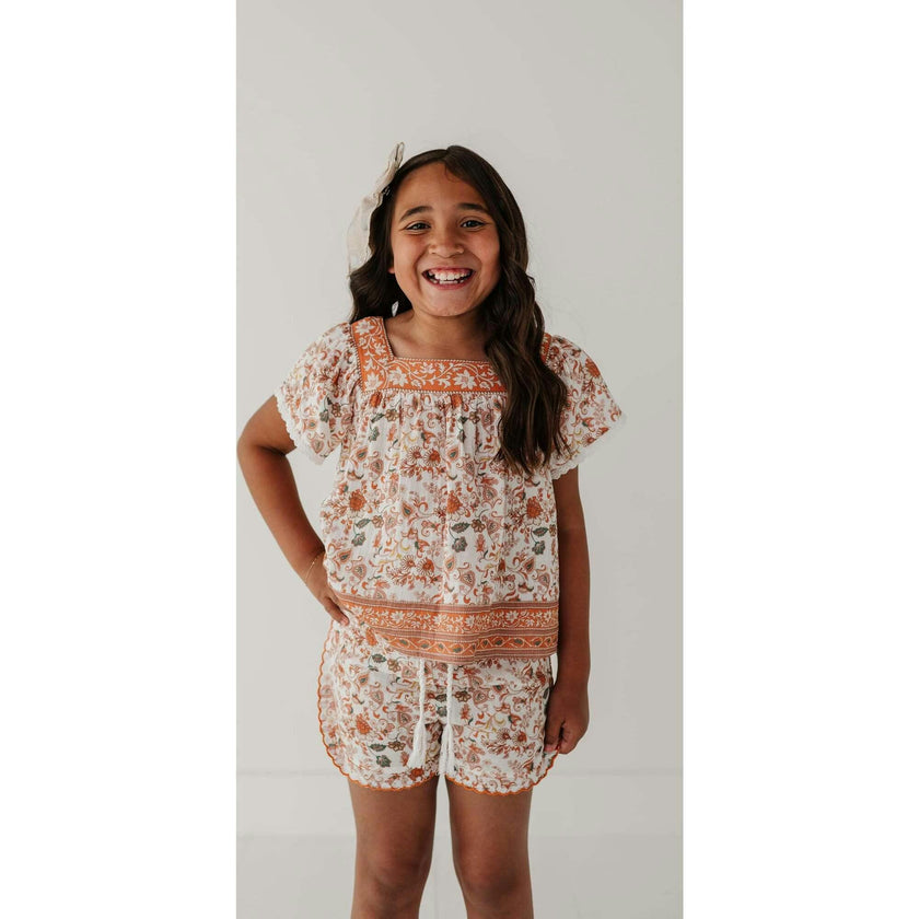 Square Neck Peasant Top