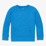 Kids heathered waffle pocket tee
