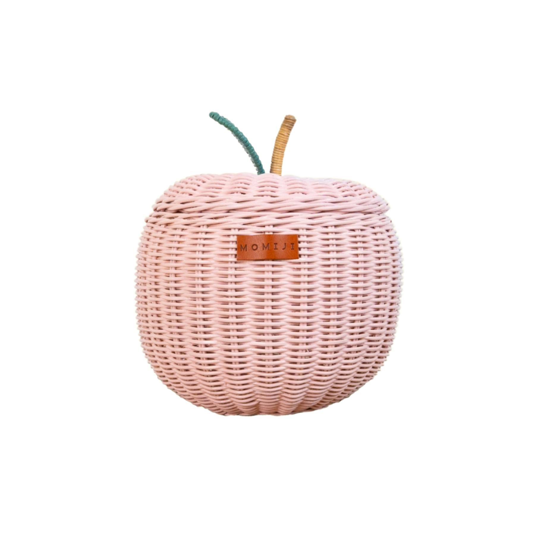 Apple Rattan Storage Basket Pink - Small