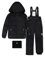 Two Piece Play Snowsuit Black With Black Pants