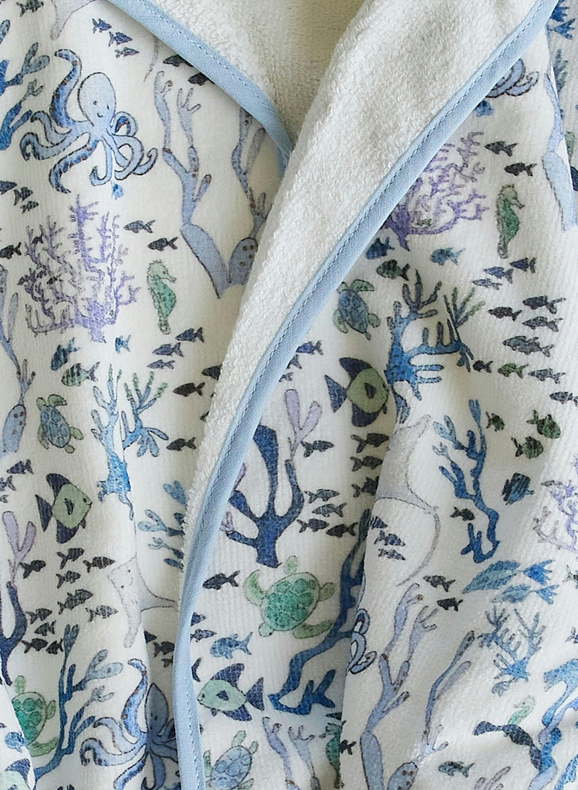 Organic Children’s Bathrobe - Coral Reef