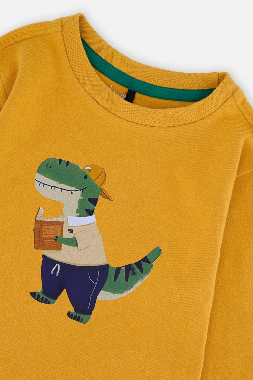 Long Sleeve Organic Cotton T-Shirt Mustard Yellow