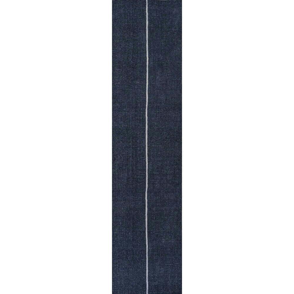 Linja Solid Centre Stripe Machine-washable Area Rug