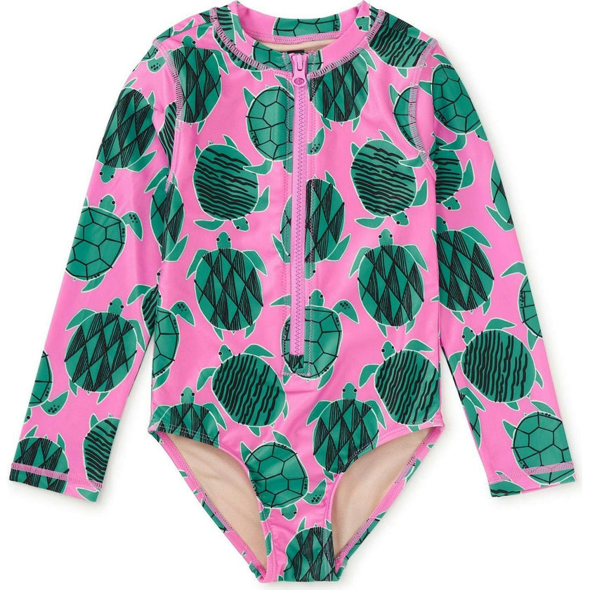 Long Sleeve One-Piece Swimsuit, Multi