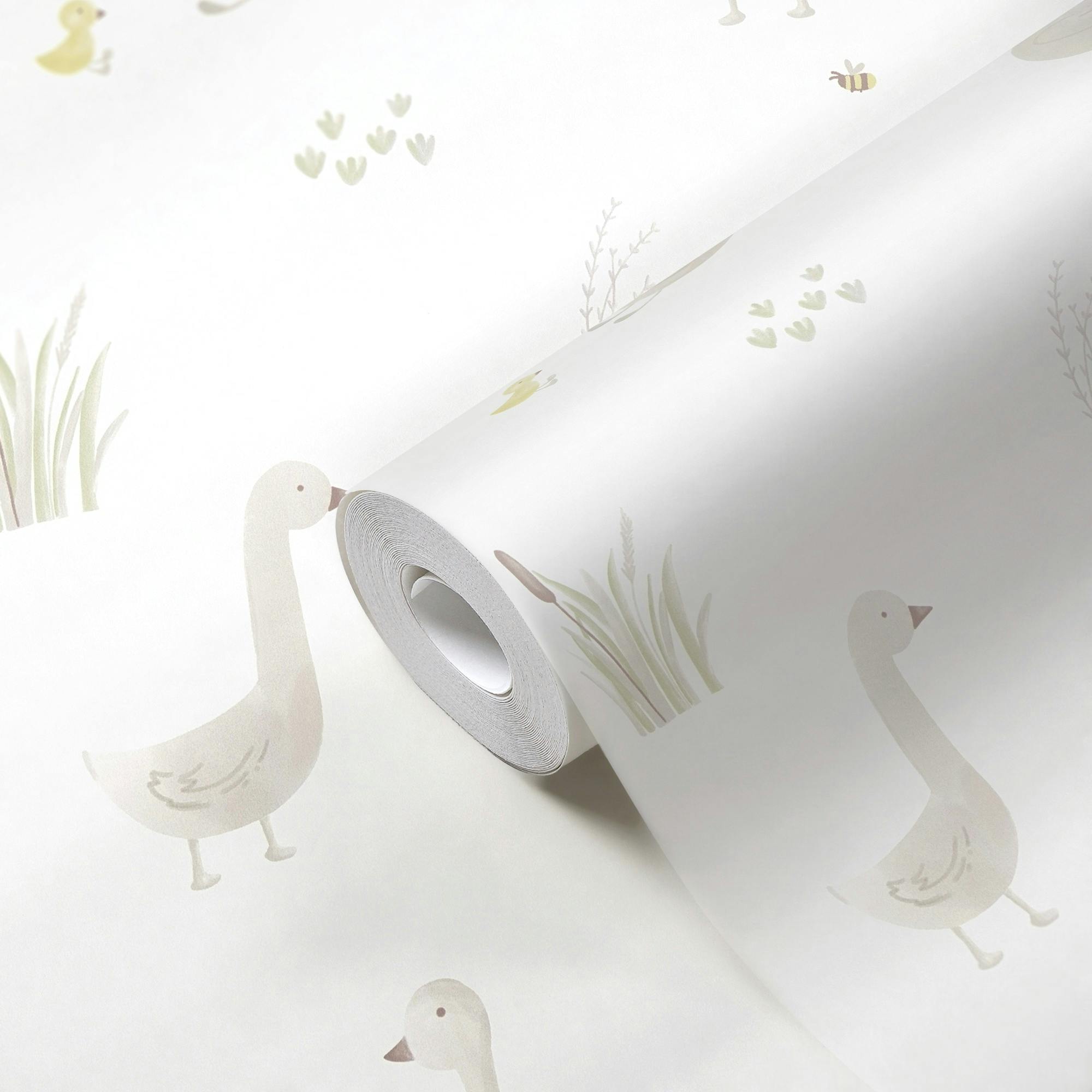 Charlie Goose & Duckling Nursery Wallpaper
