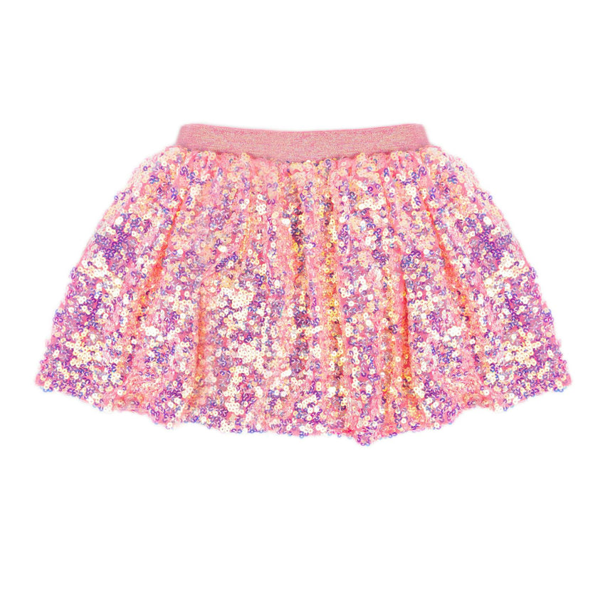 Sequins Skirt with Elastic Waistband
