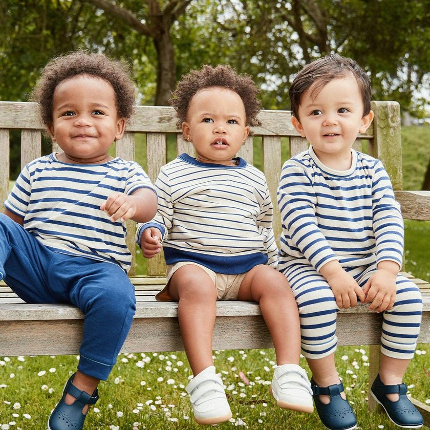 Andy Baby Legging, Navy Stripe