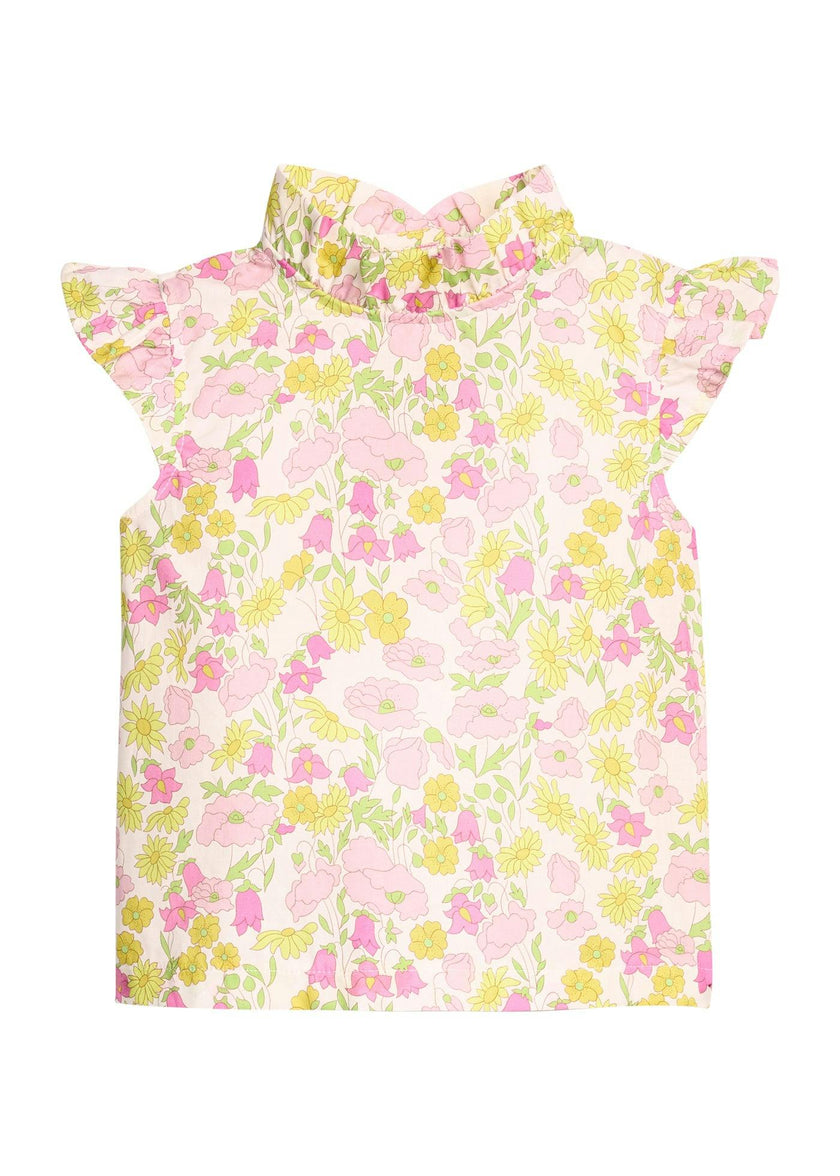 Angel Sleeve Tinsley Top - Bedford Buttercup