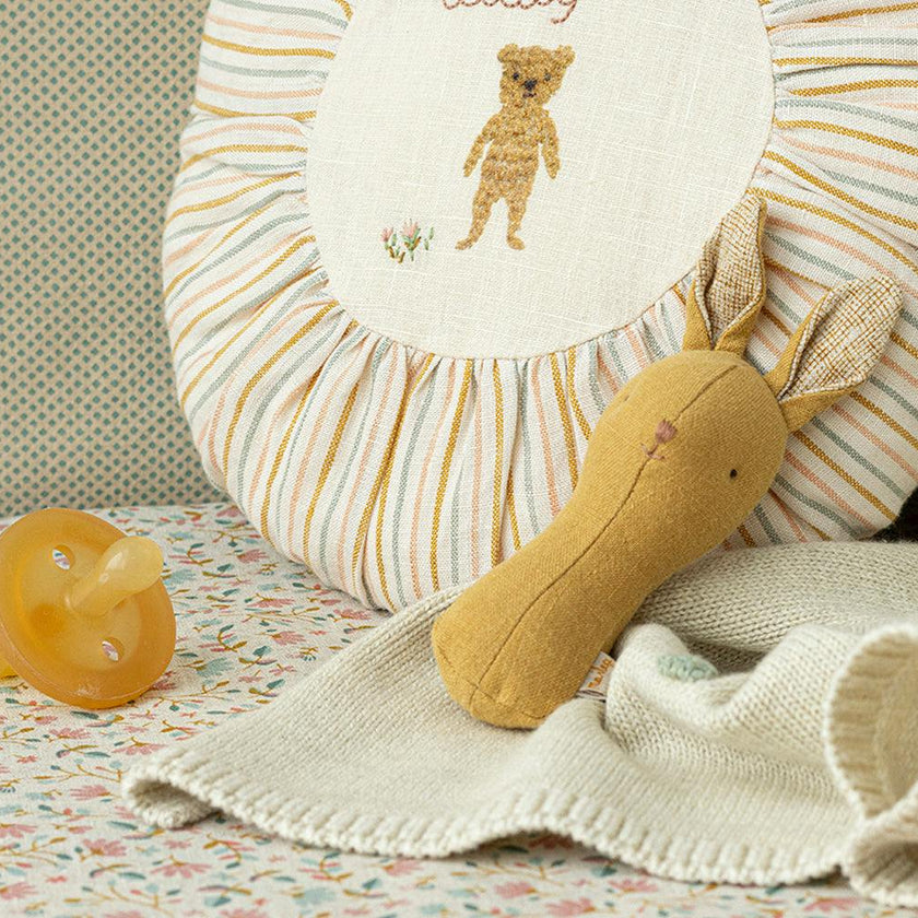 Lullaby Friend Rattles, Bunny - Dusty Yellow