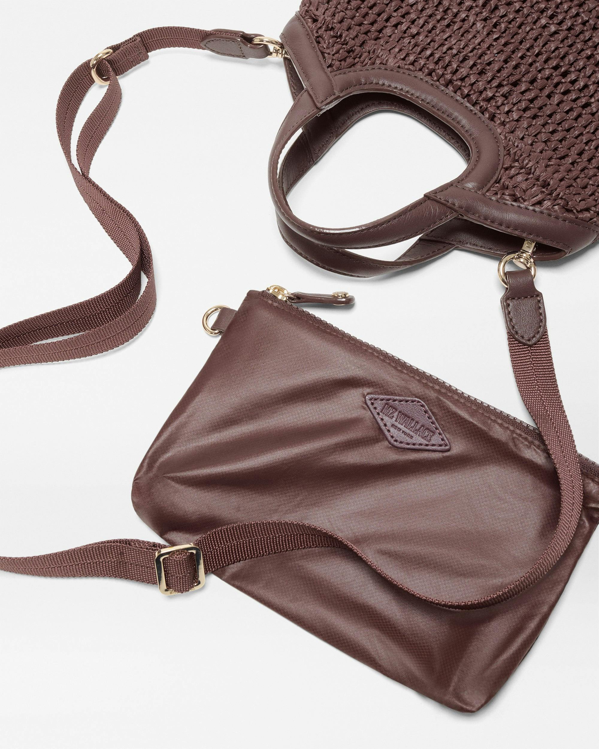 Brown Crochet Mini Crochet Georgica Tote