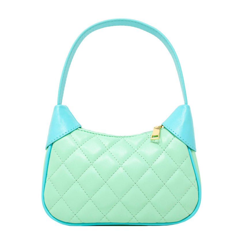 Quilted Zip Top Shoulder Bag