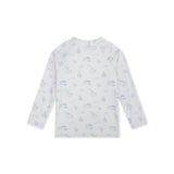 UV Swim Shirt Long Sleeves - Beige/Blue - Seas The Day