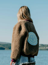 children's merino wool bomber jacket - teddy brown