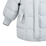 Blue Quilted Hooded Jacket