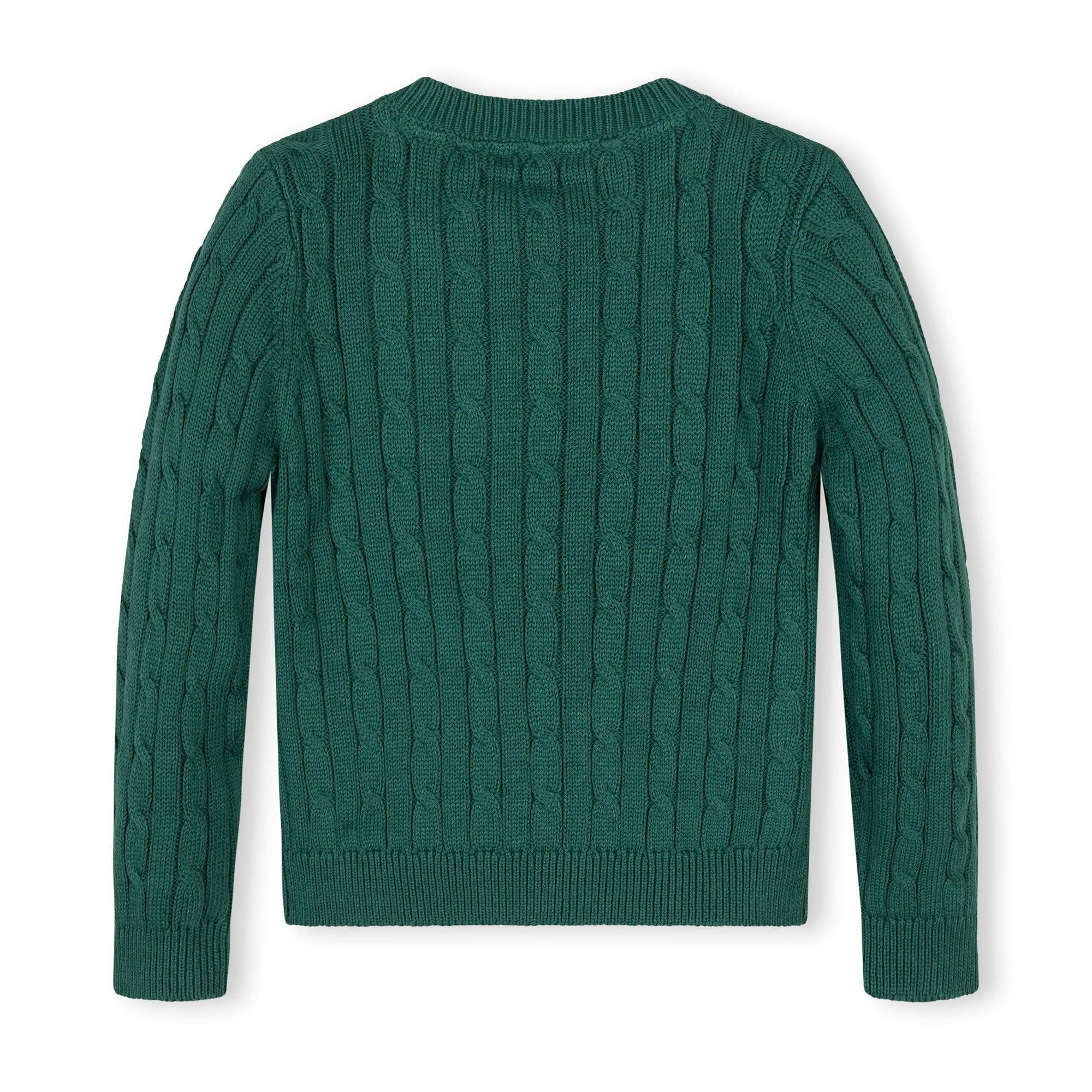 Organic Crew Neck Cable Sweater