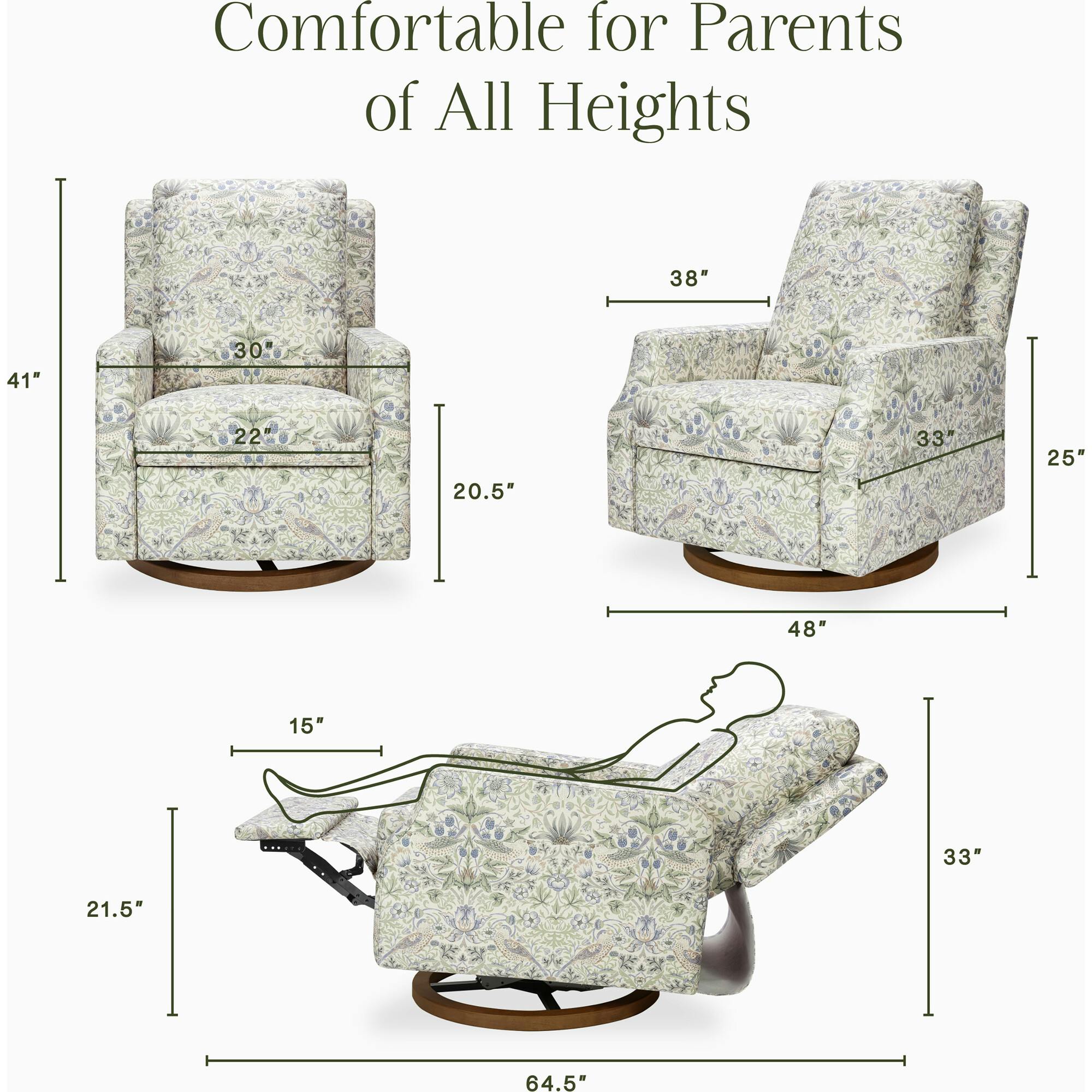Crewe Recliner and Swivel Glider