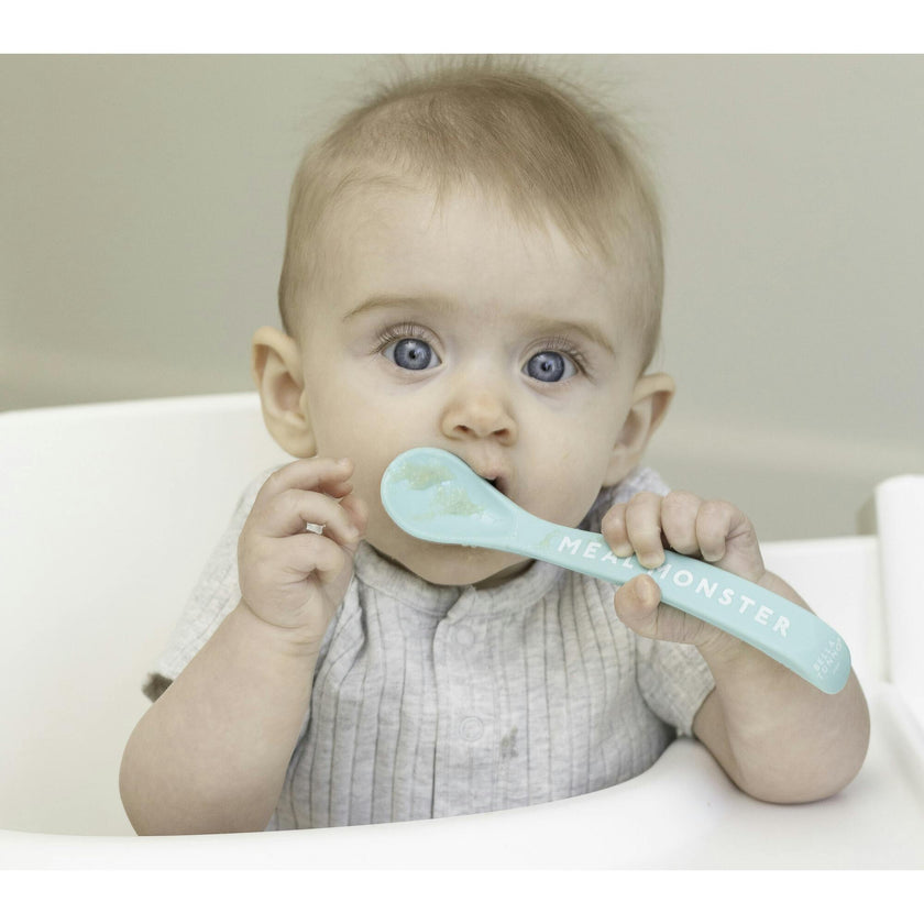 Meal Monster & I love Food Silicon Spoon Set
