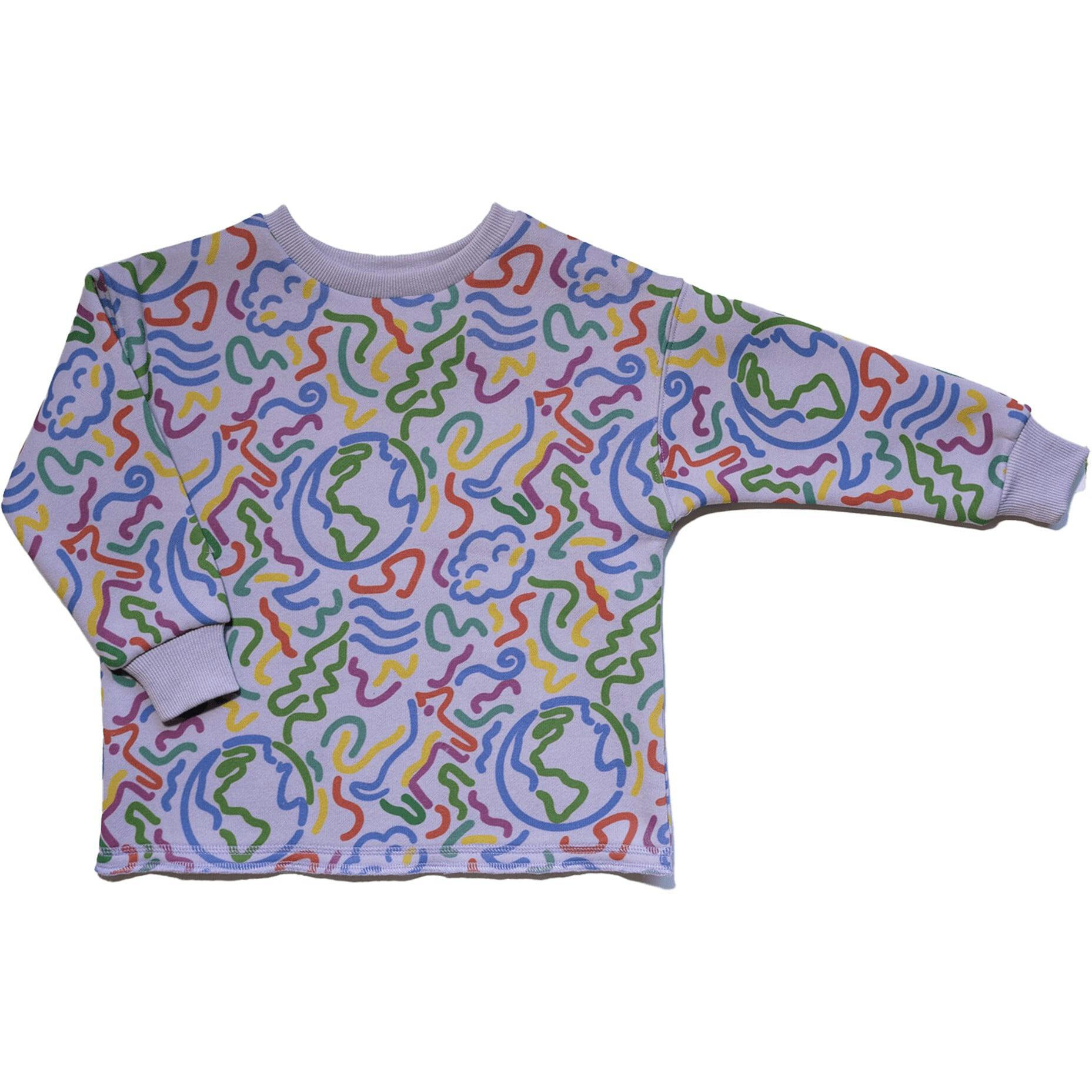 Riley Printed Long Sleeve Fleece Top
