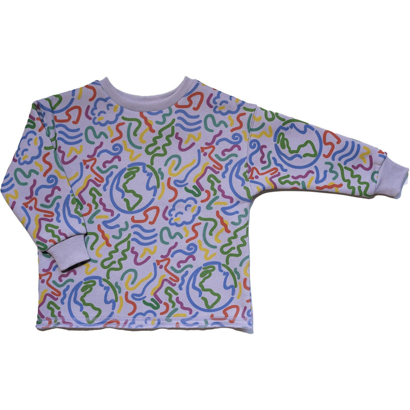 Riley Printed Long Sleeve Fleece Top