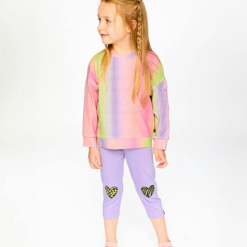 Organic Cotton Jersey Capri With Knee Appliqués