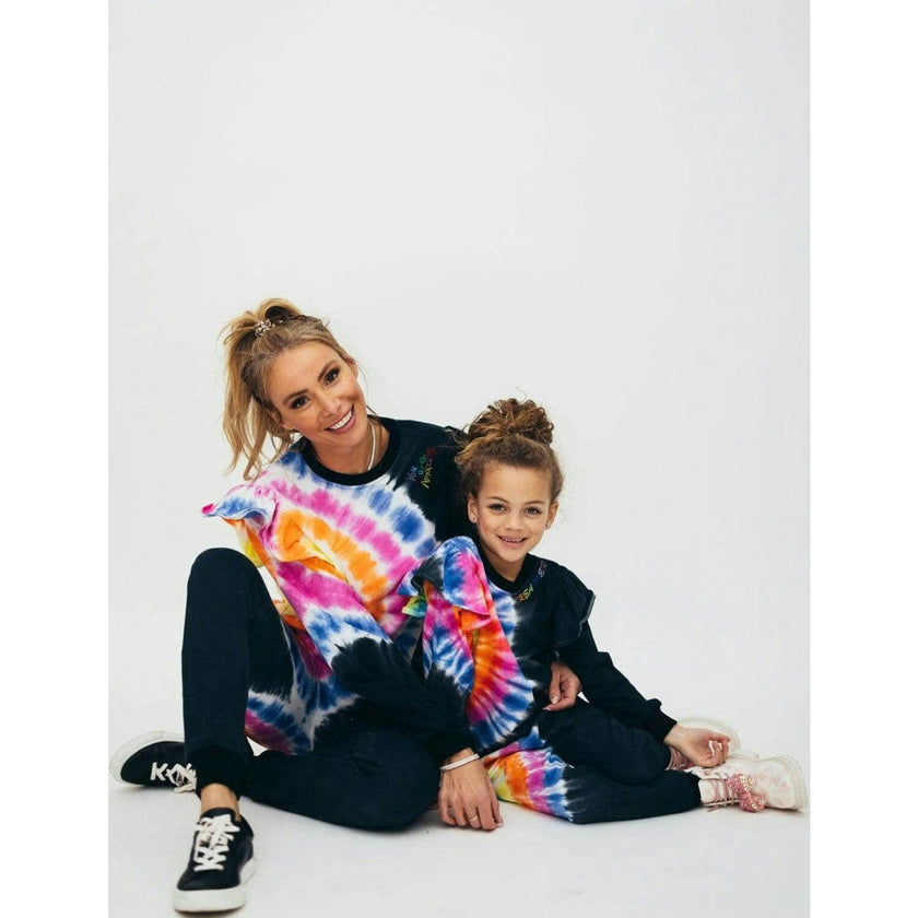Women’s Rainbow Tie Dye Ruffle Set