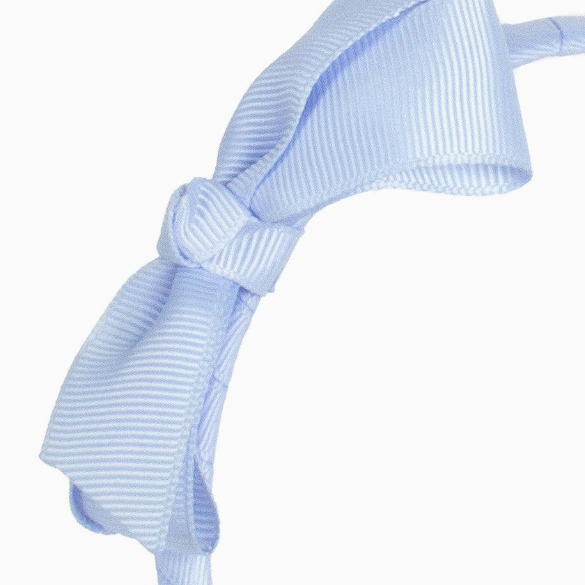 Pretty Bow Alice Band in Bluebell