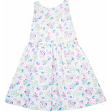 Print Dress with Back Bow