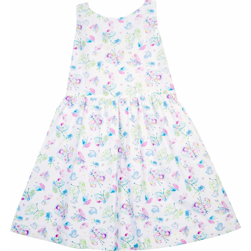 Print Dress with Back Bow