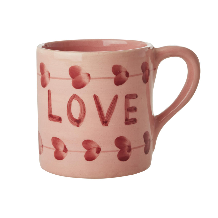 Ceramic Mug with Hand Painted Love - 14.2 oz