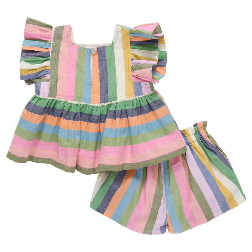 Baby Girls Elsie 2-PC Set - Parade Stripe