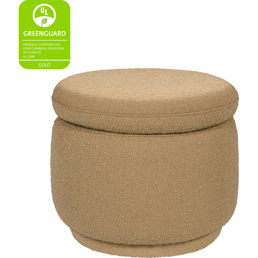 Enoki Storage Ottoman in Boucle in Sand Boucle