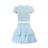 Baby Blue Soft Scuba Tennis Set
