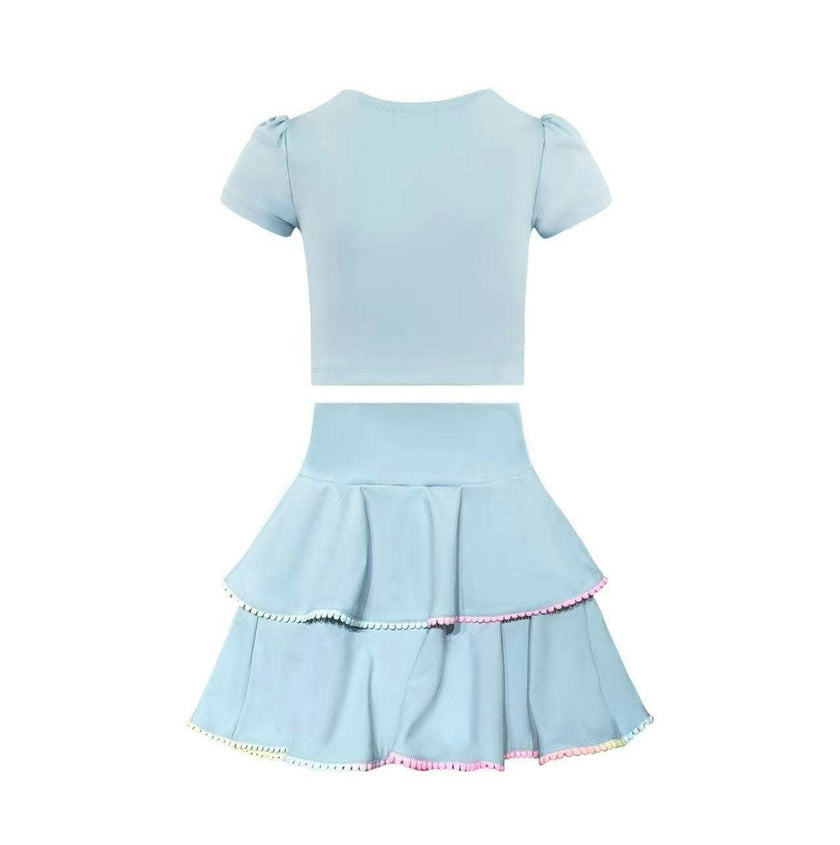 Baby Blue Soft Scuba Tennis Set