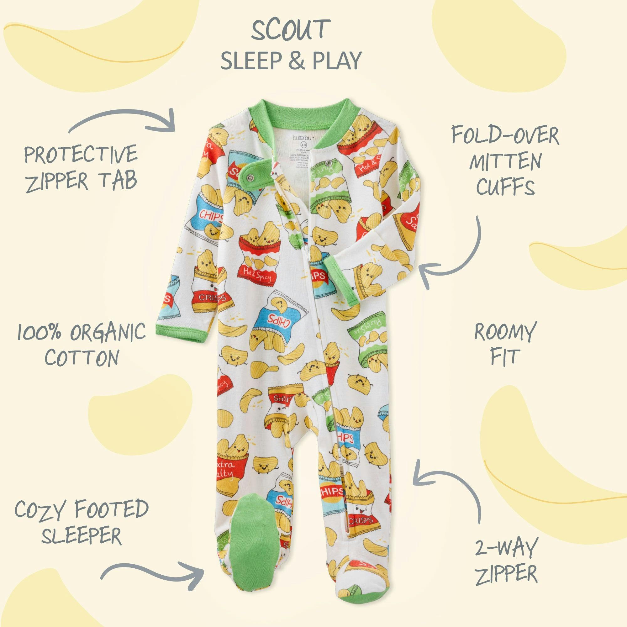 SCOUT Sleep & Play Baby Boys Pajamas