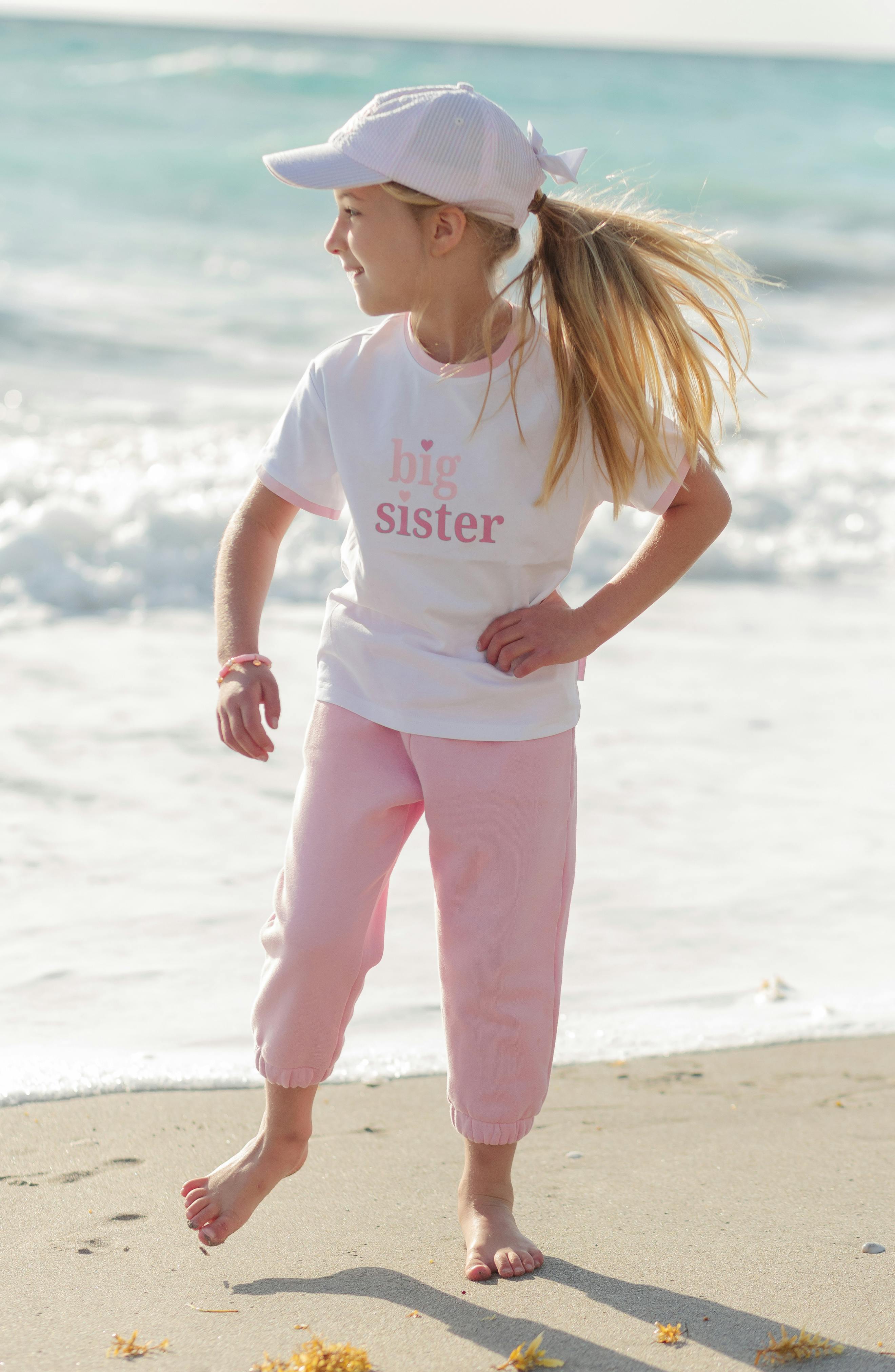 Pink Sailboat Bow Baseball Hat (Baby/Toddler, Youth)