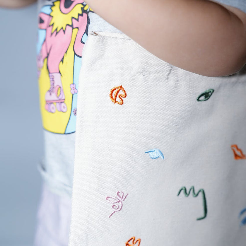 Art Party Embroidered Mini Tote