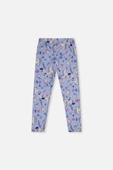 Printed Leggings Purple Unicorn Print