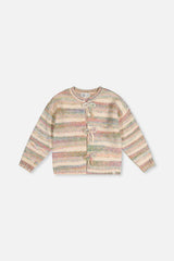 Knitted Cardigan Mauve and Blue Knitwear