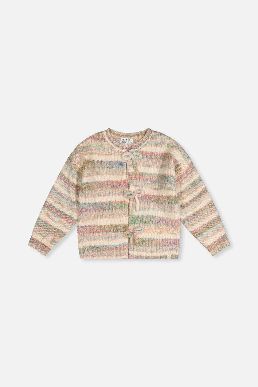 Knitted Cardigan Mauve and Blue Knitwear
