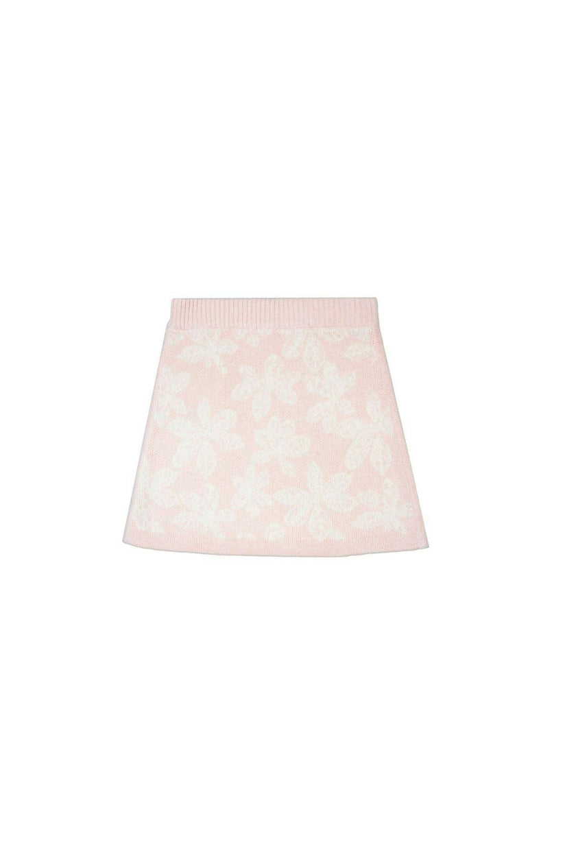 Chestnut Leaves Pencil Skirt | Blush