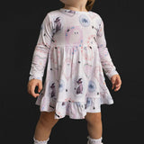 Posh Spooks Ruffled Bodysuit Dress