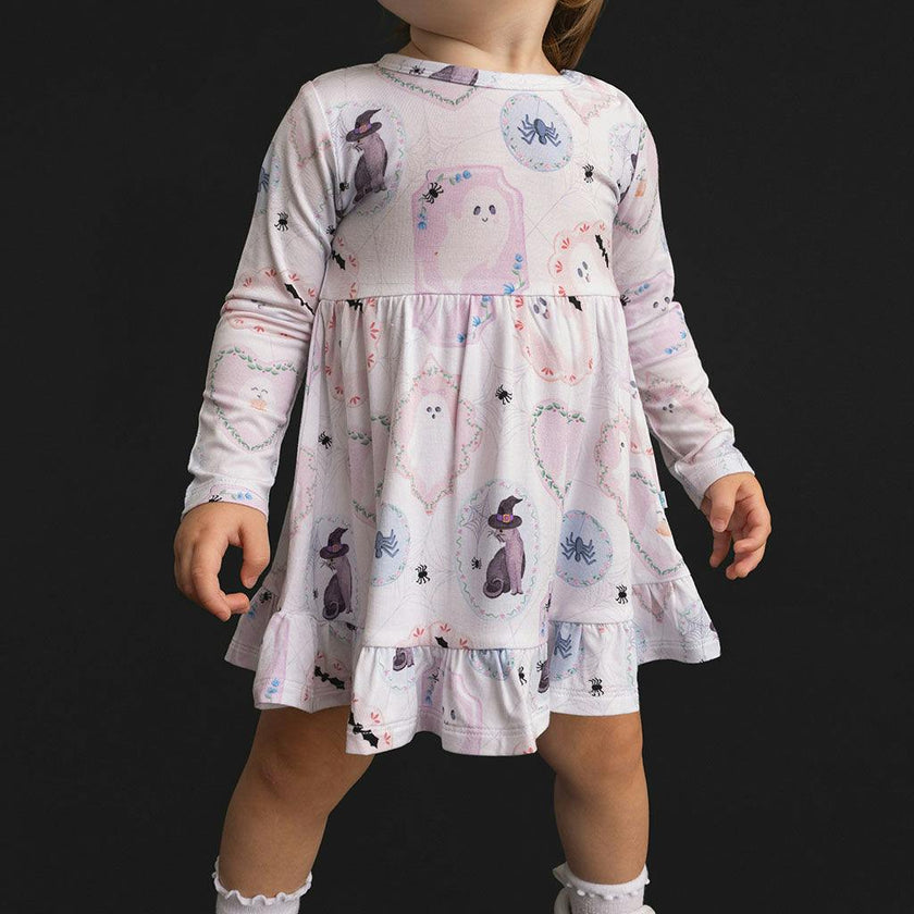 Posh Spooks Ruffled Bodysuit Dress